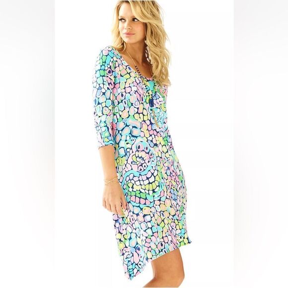 LILLY PULITZER- Ariana Gypsy Jungle Print Swing Asymmetrical Dress, Size M - Picture 6 of 14